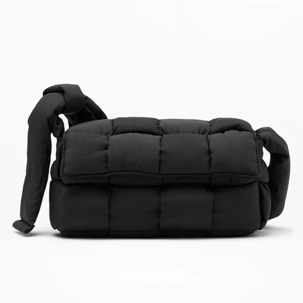 Athleta woven square puff crossbody bag